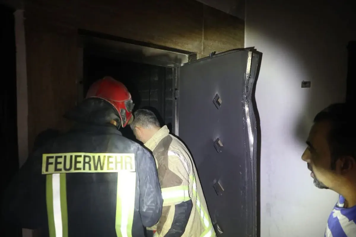 آتش‌سوزی کابین آسانسور در مجیدیه مشهد
