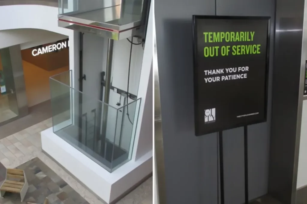 Expressing people's concern about the breakdown of the elevator at the Lougheed Mall in Burnaby 17 خرابی آسانسور مرکز خرید Lougheed Mall