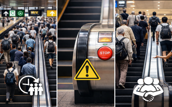 ریشه شکل‌گیری قوانین رفتاری پله‌برقی