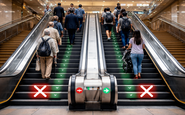 قوانین رفتاری پله‌برقی دقیقاً به چه معناست