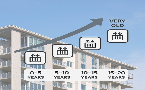اهمیت نوسازی و جایگزینی سیستم آسانسورها 10 چرخه عمر آسانسور