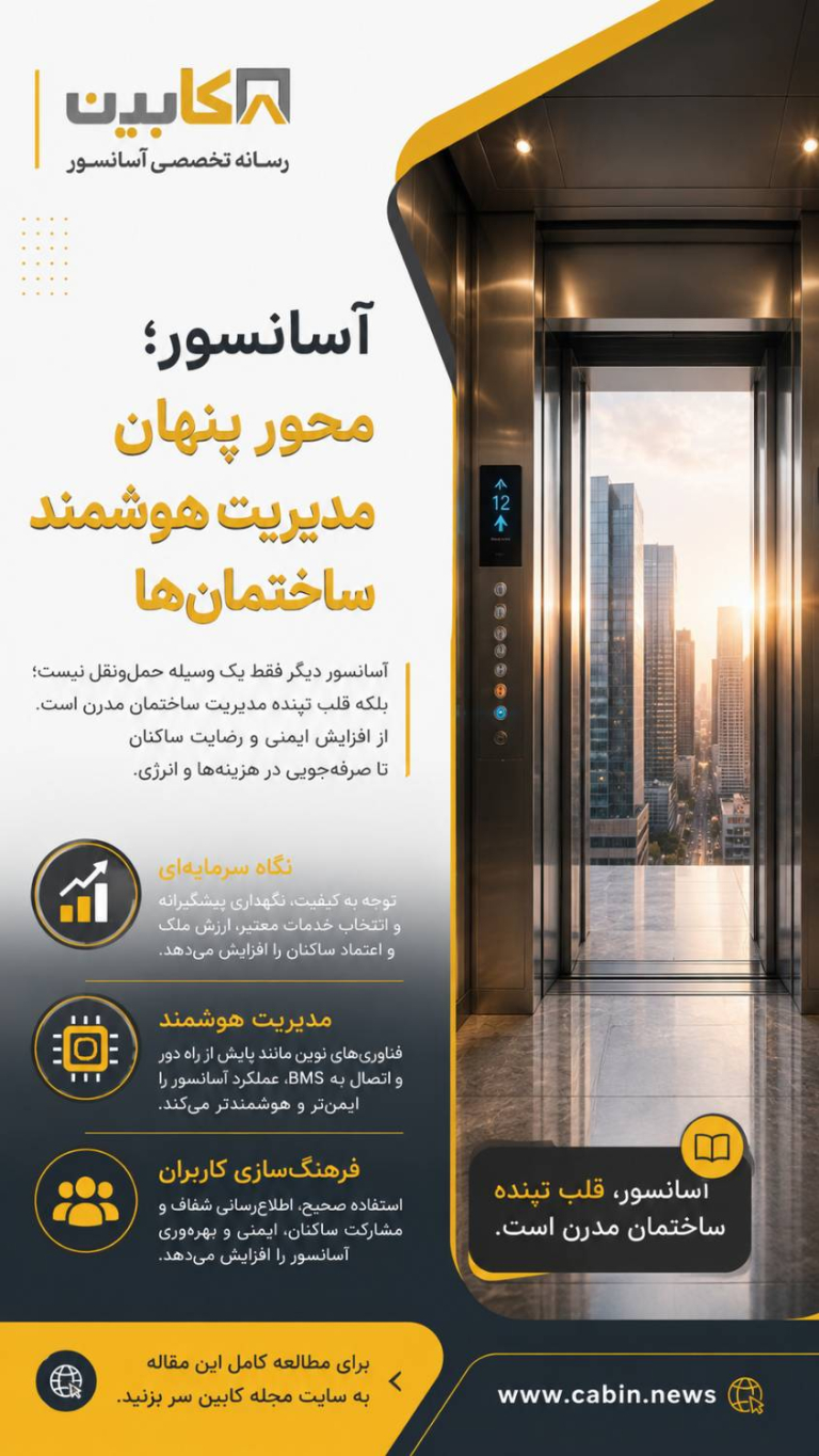 آسانسور؛ محور پنهان مدیریت هوشمند ساختمان‌ها
